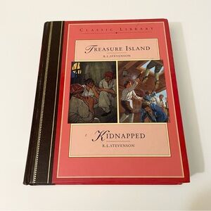 Classic Library Treasure Island & Kidnapped R.L Stevenson Hardcover Book